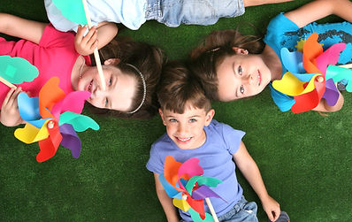 Children playing together outdoors